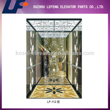 Hairline Stainless Steel Elevator pour ascenseur de visites / observation Fabricant / Miroir Acier inoxydable Ascenseur